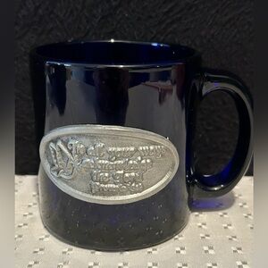 Cobalt Blue Glass Coffee Tea
Mug Cup With Bible Verse Made in the USA